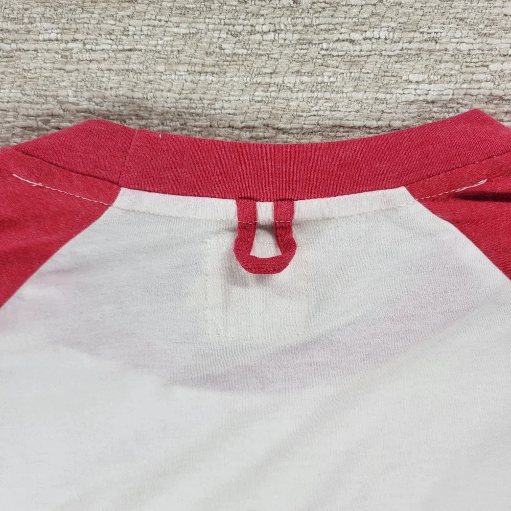 Camp Collection x Free People Yellowstone Tee M Rainbow Stripe Raglan 3/4 Sleeve